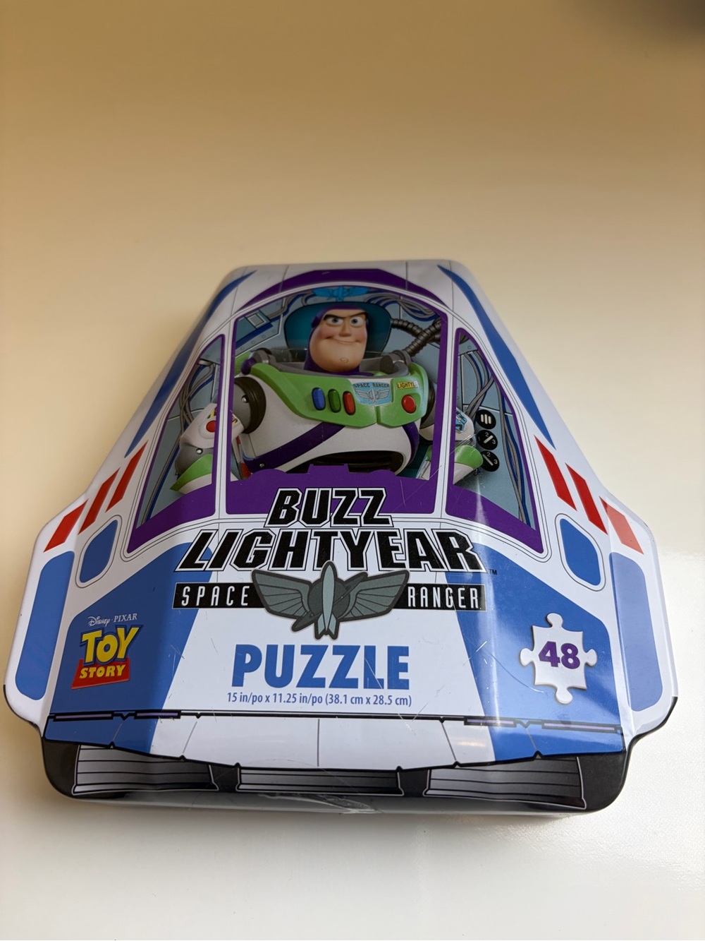 Buzz Lightyear Blue Tin 48-Piece Kids Puzzle - Toy Story